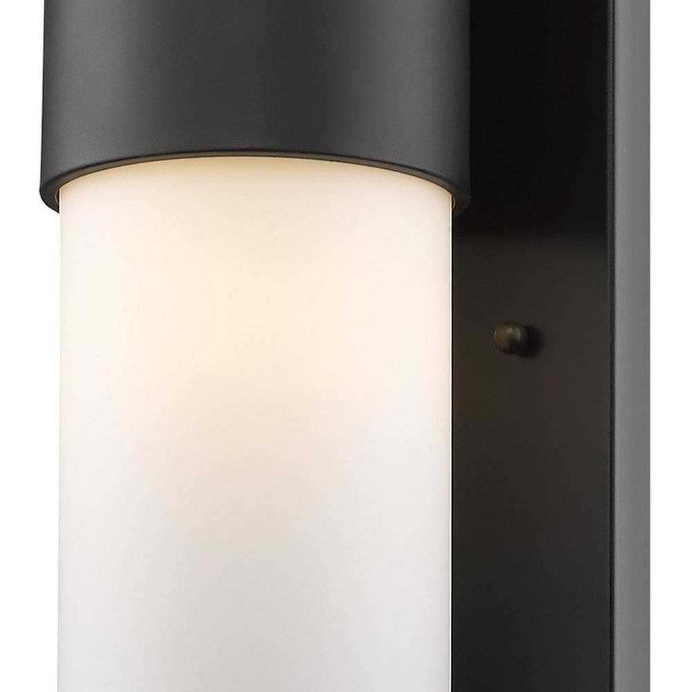 Black And White Frosted Dimmable Outdoor Hanging Light With Black And White Shades — view 5