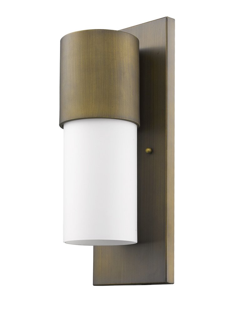 Contemporary Brushed Gold and White Wall Light HomeRoots