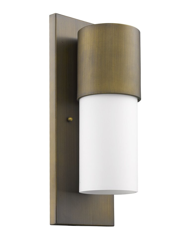 Contemporary Brushed Gold and White Wall Light HomeRoots