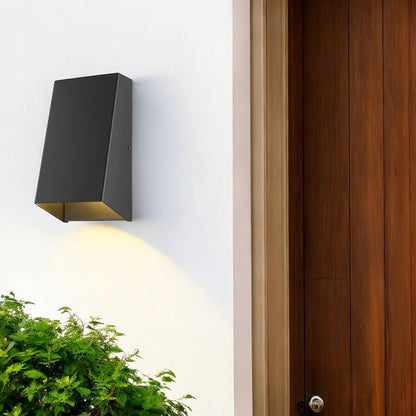 Matte Black Geometric Wall Sconce HomeRoots