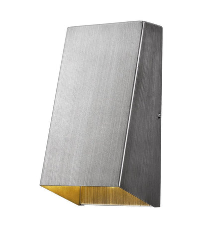 Brushed Silver Geometric Wall Sconce HomeRoots