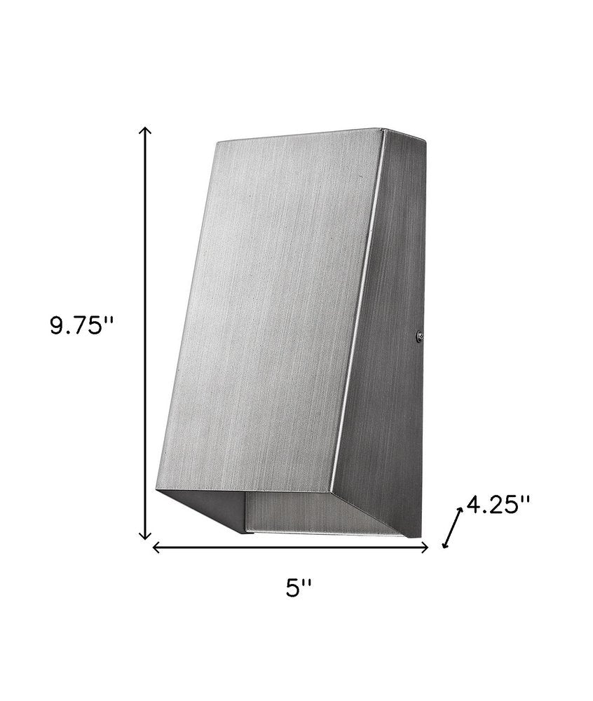 Brushed Silver Geometric Wall Sconce HomeRoots