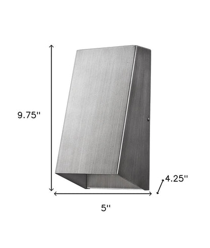 Brushed Silver Geometric Wall Sconce HomeRoots