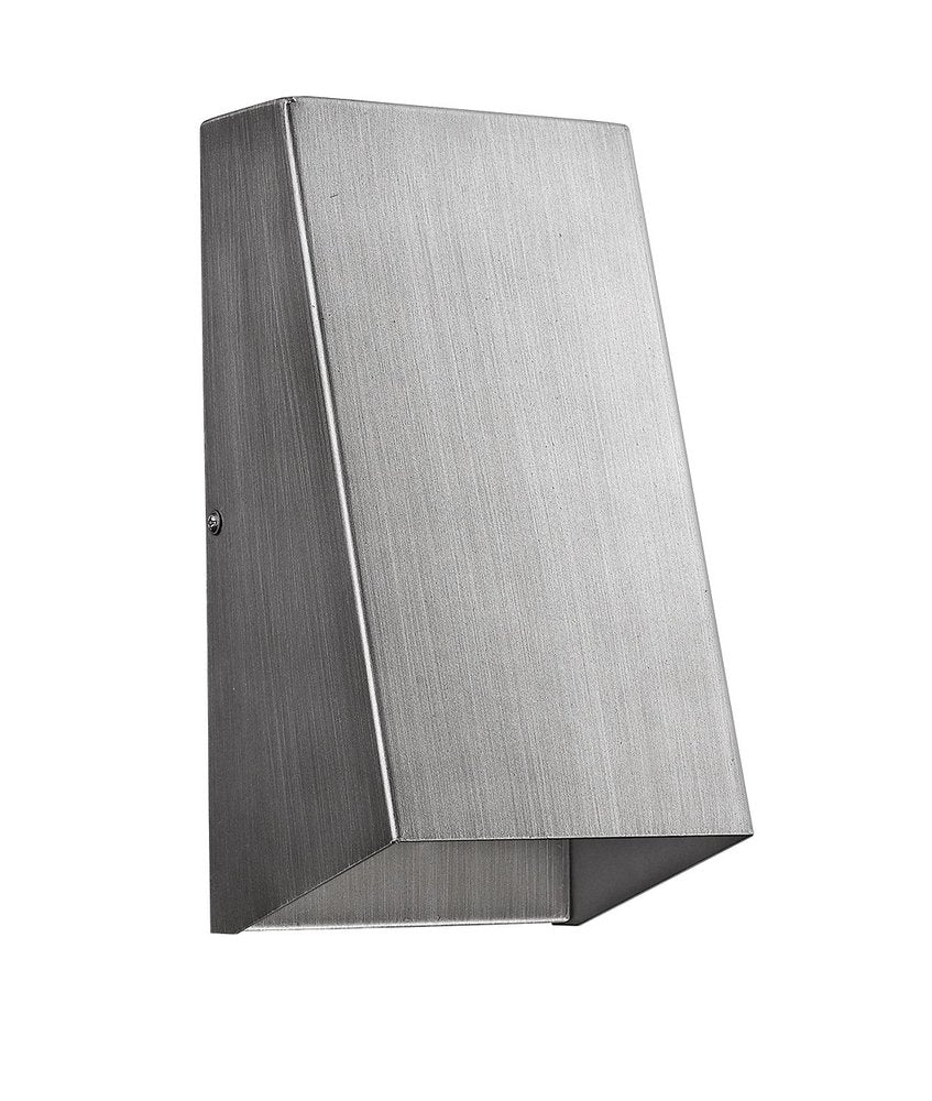 Brushed Silver Geometric Wall Sconce HomeRoots