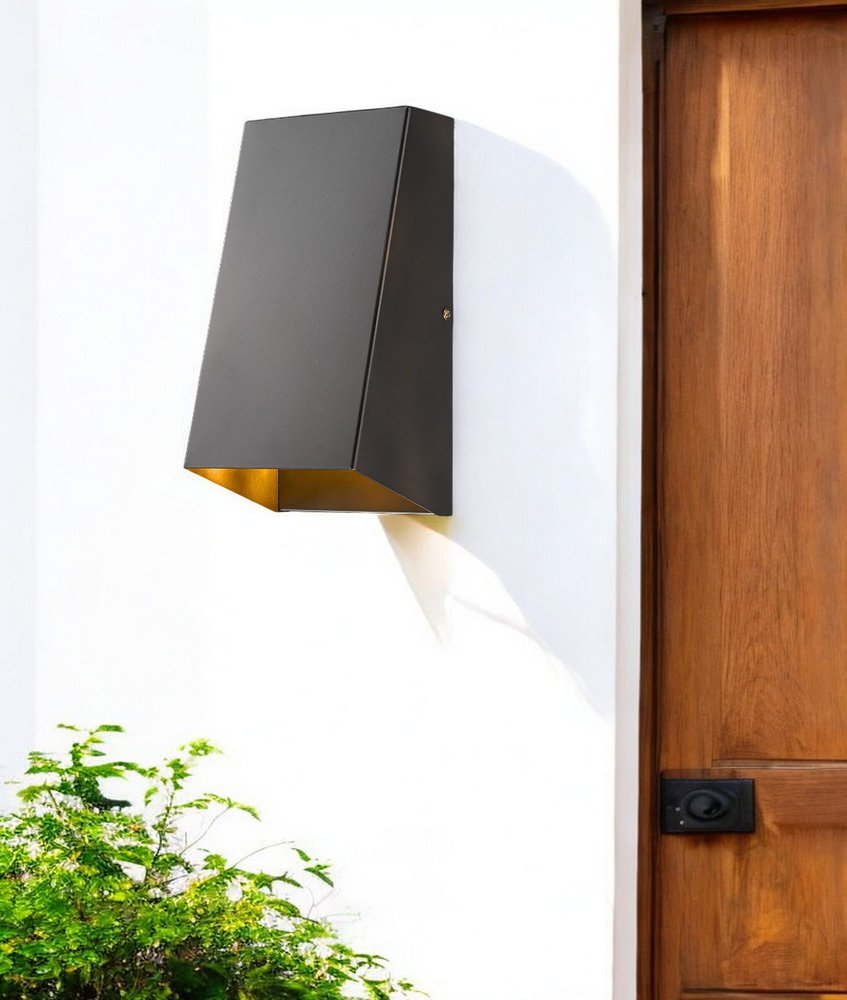 Antique Bronze Geometric Wall Sconce HomeRoots