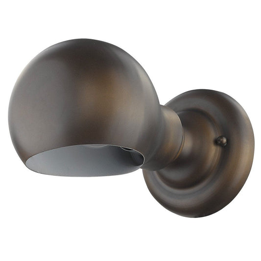 Antique Bronze Rounded Wall Sconce HomeRoots