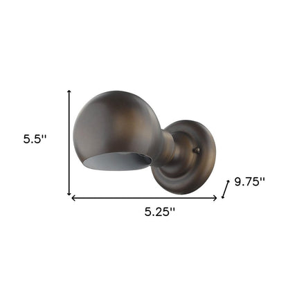 Antique Bronze Rounded Wall Sconce HomeRoots