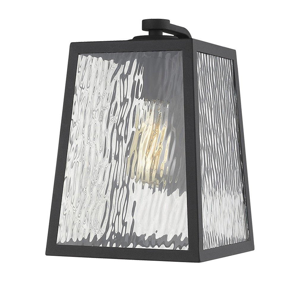 Hirche 1-Light Matte Black Wall Light HomeRoots
