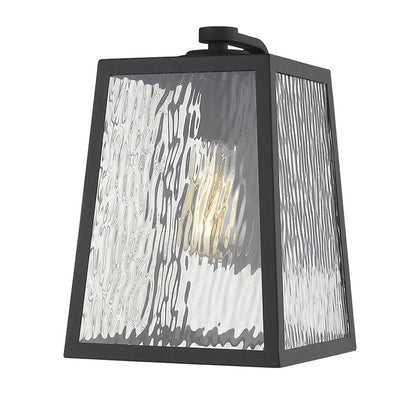 Black And Clear Seeded Dimmable Outdoor Hanging Light With Black And Clear Shades HomeRoots