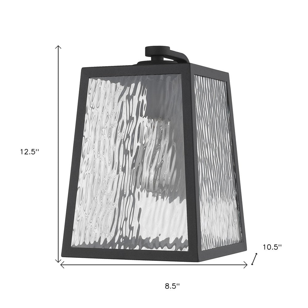 Black And Clear Seeded Dimmable Outdoor Hanging Light With Black And Clear Shades — view 7