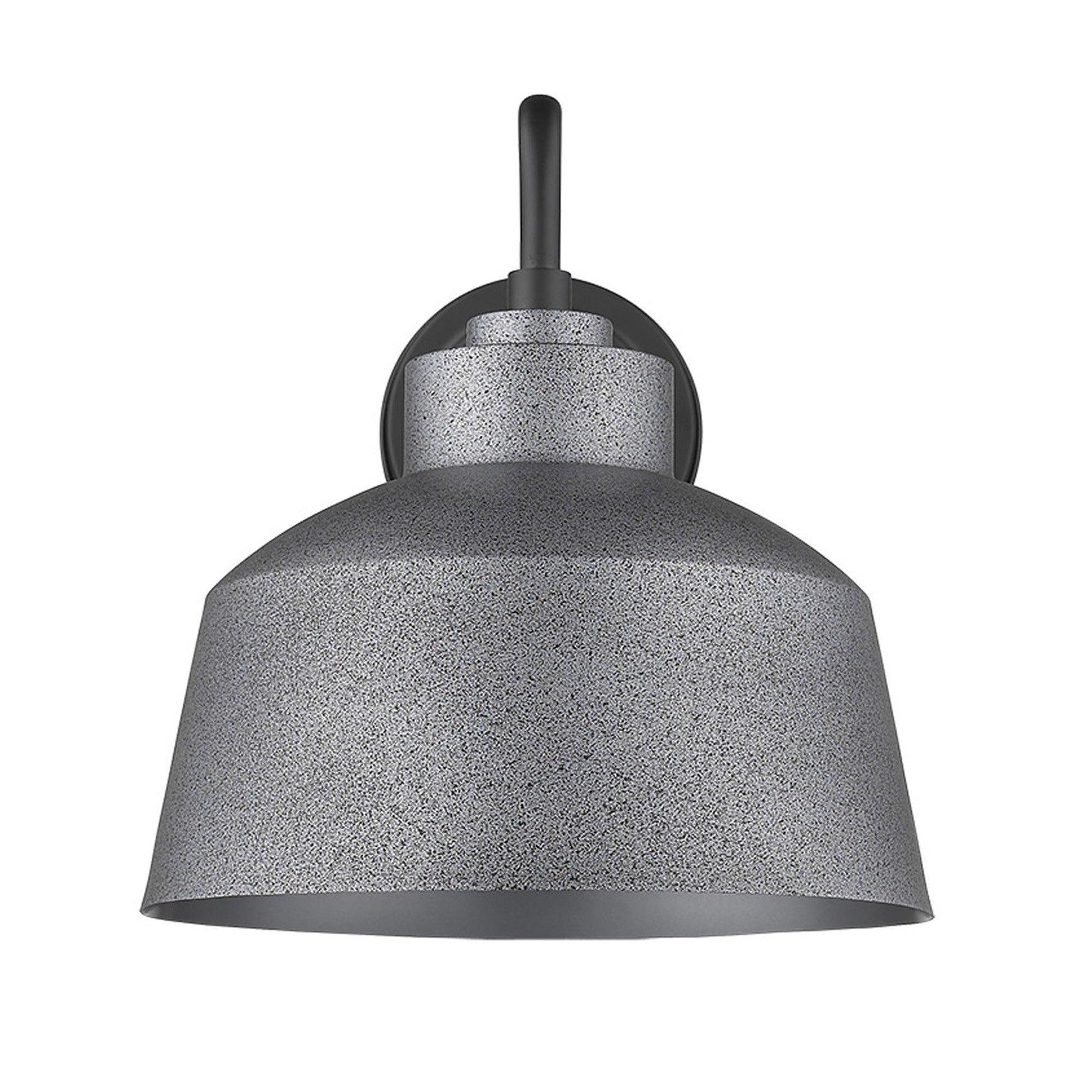 Pebbled Gray Bowl Shape Outdoor Wall Light - FurniFindUSA