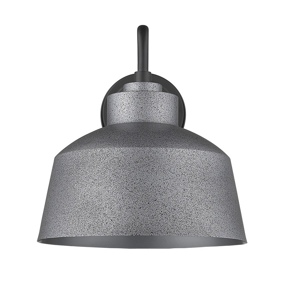 Pebbled Gray Bowl Shape Outdoor Wall Light HomeRoots