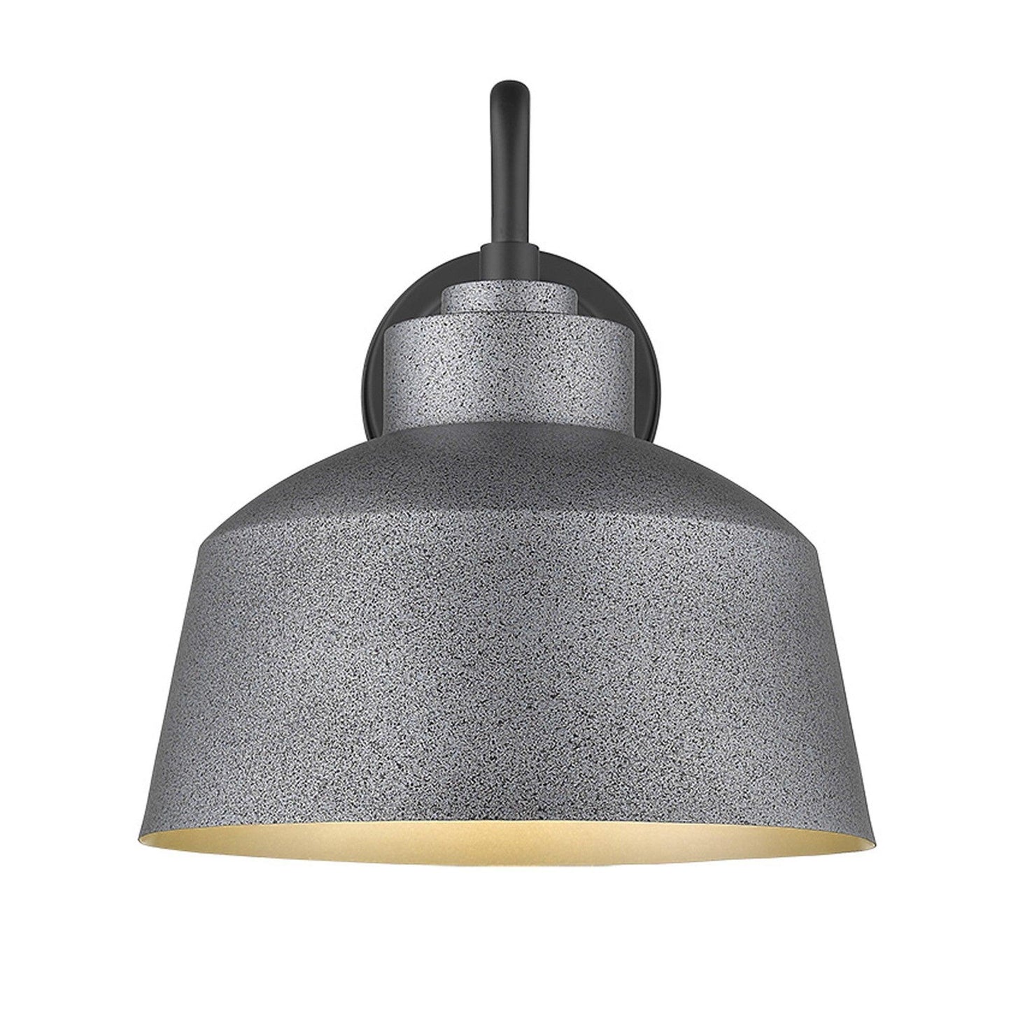 Pebbled Gray Bowl Shape Outdoor Wall Light - FurniFindUSA