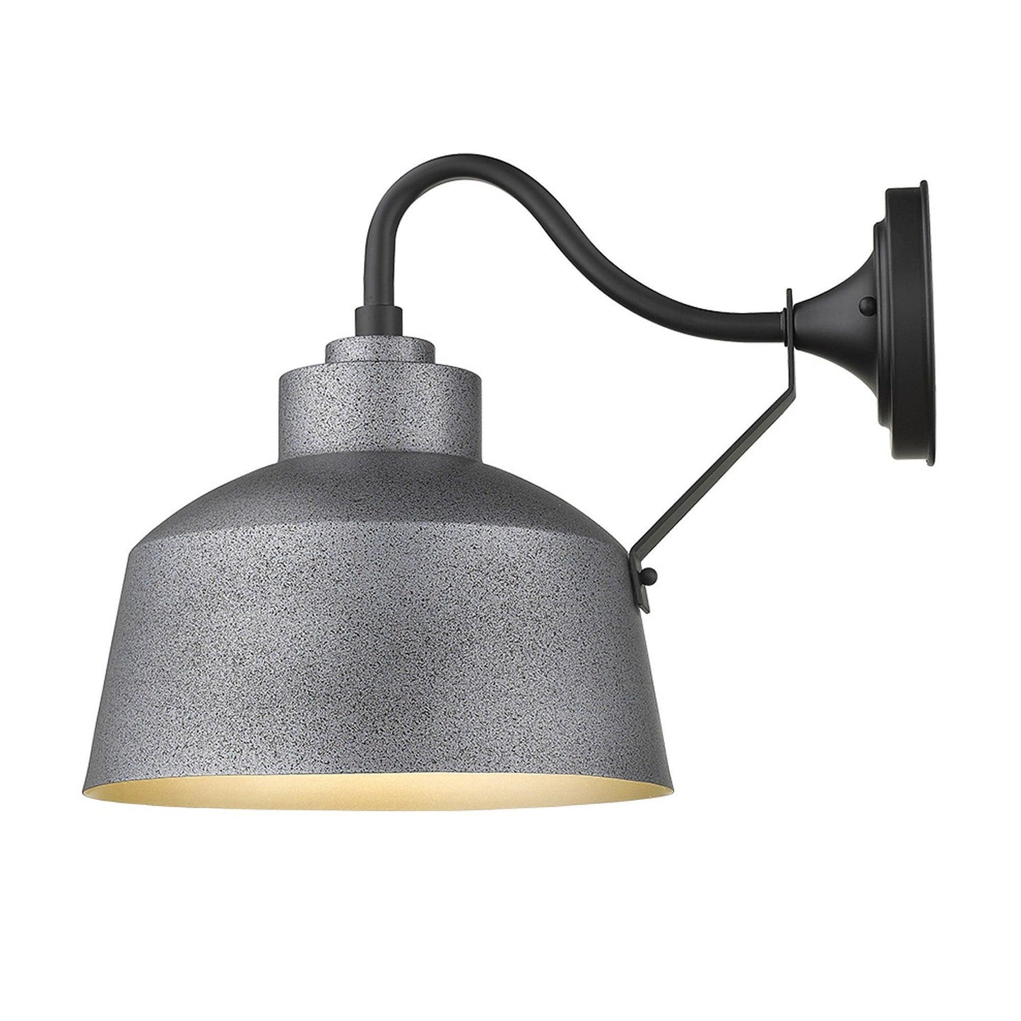 Pebbled Gray Bowl Shape Outdoor Wall Light - FurniFindUSA