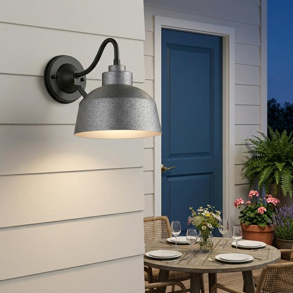 Barnes 1-Light Gray Wall Light HomeRoots