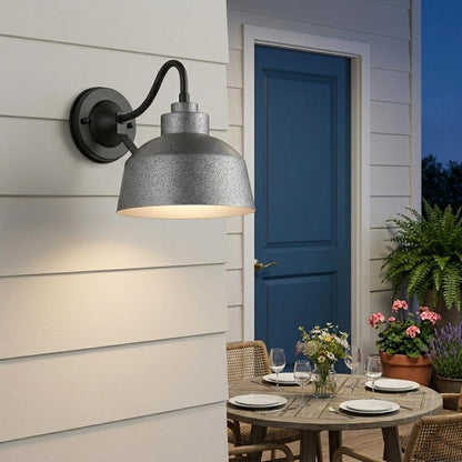Barnes 1-Light Gray Wall Light HomeRoots