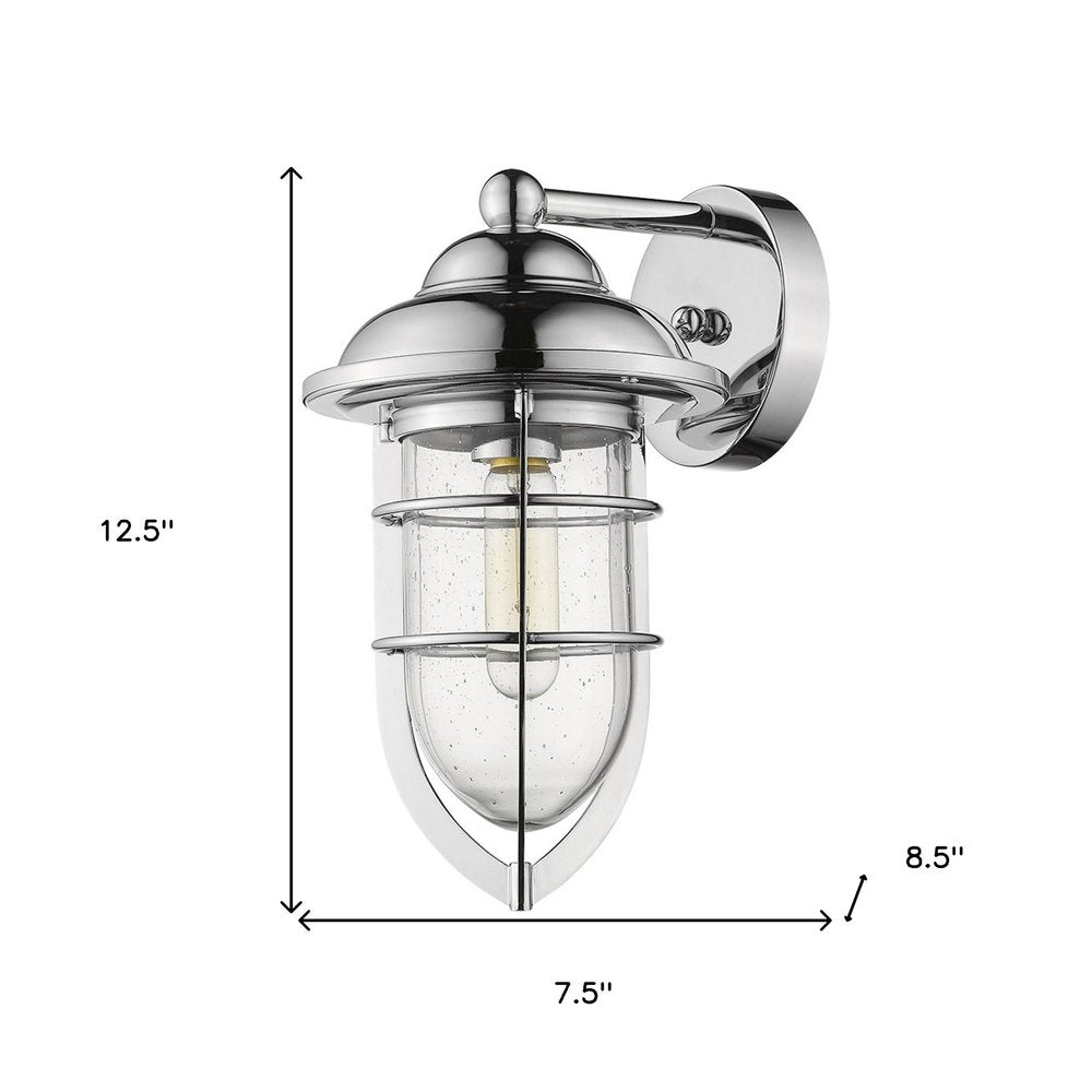 Silver Teardrop Shape Wall Sconce — view 7