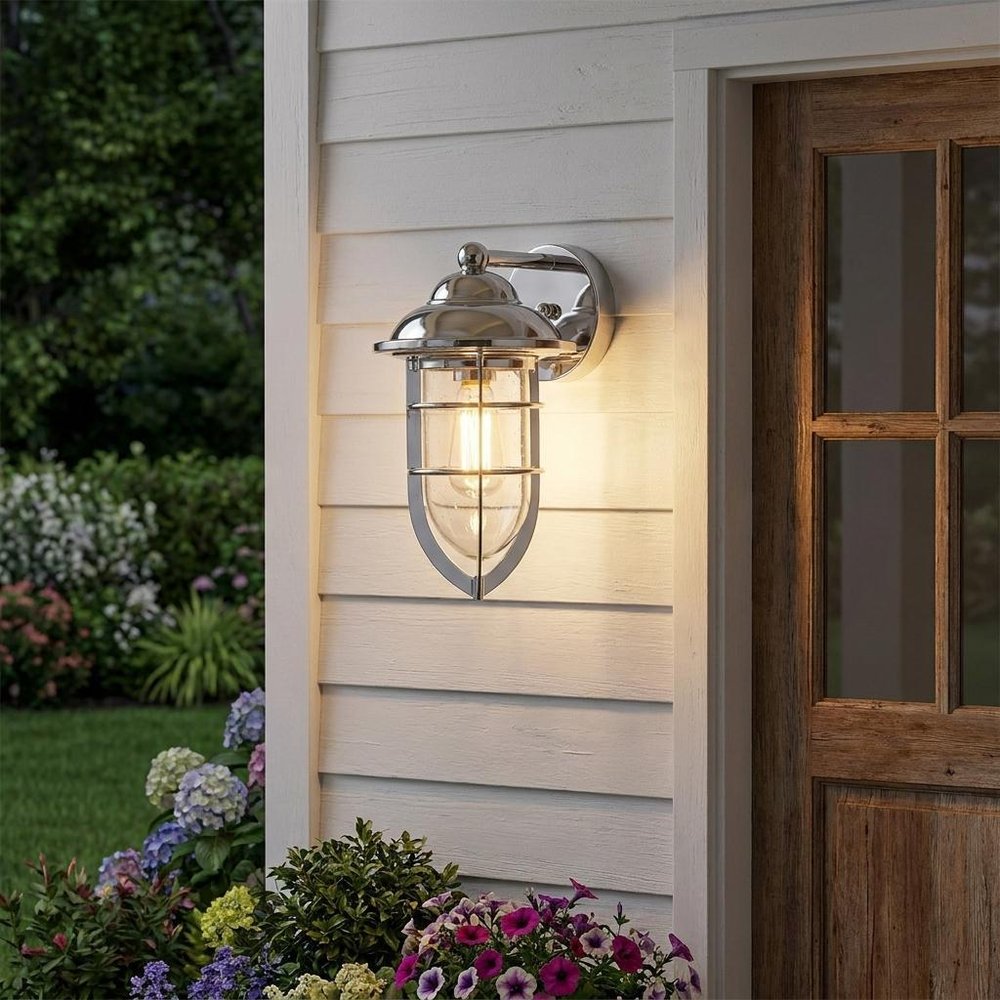 Silver Teardrop Shape Wall Sconce — view 10