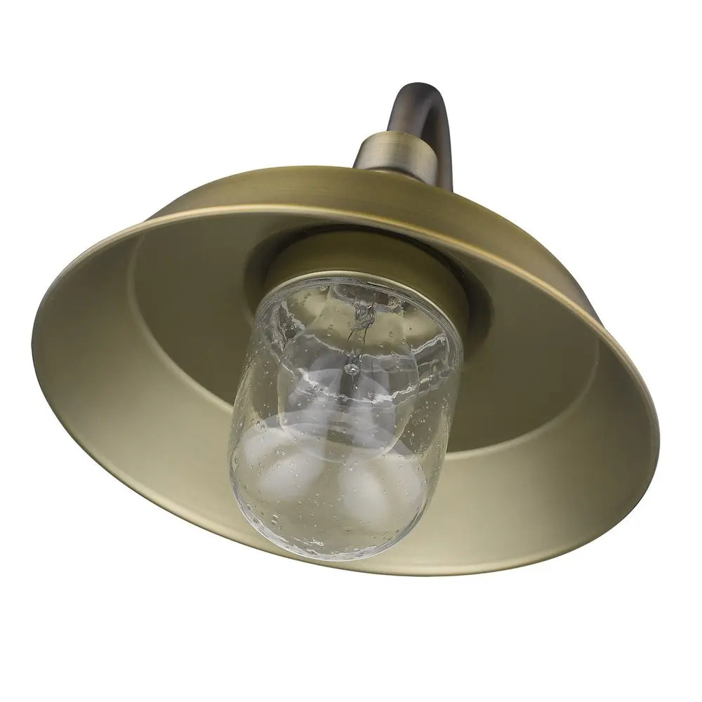 Brushed Gold Shallow Plate Shape Wall Light HomeRoots