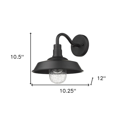Matte Black Shallow Plate Shape Wall Light HomeRoots