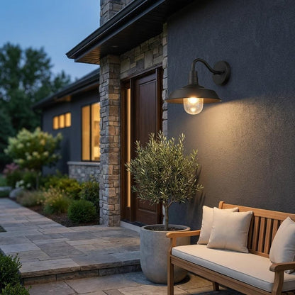 Black Seeded Dimmable Outdoor Hanging Light With Black Shades HomeRoots