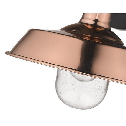 Shiny Copper Shallow Plate Shape Wall Light HomeRoots