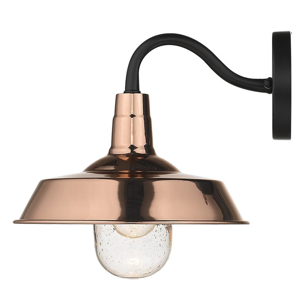 Shiny Copper Shallow Plate Shape Wall Light HomeRoots