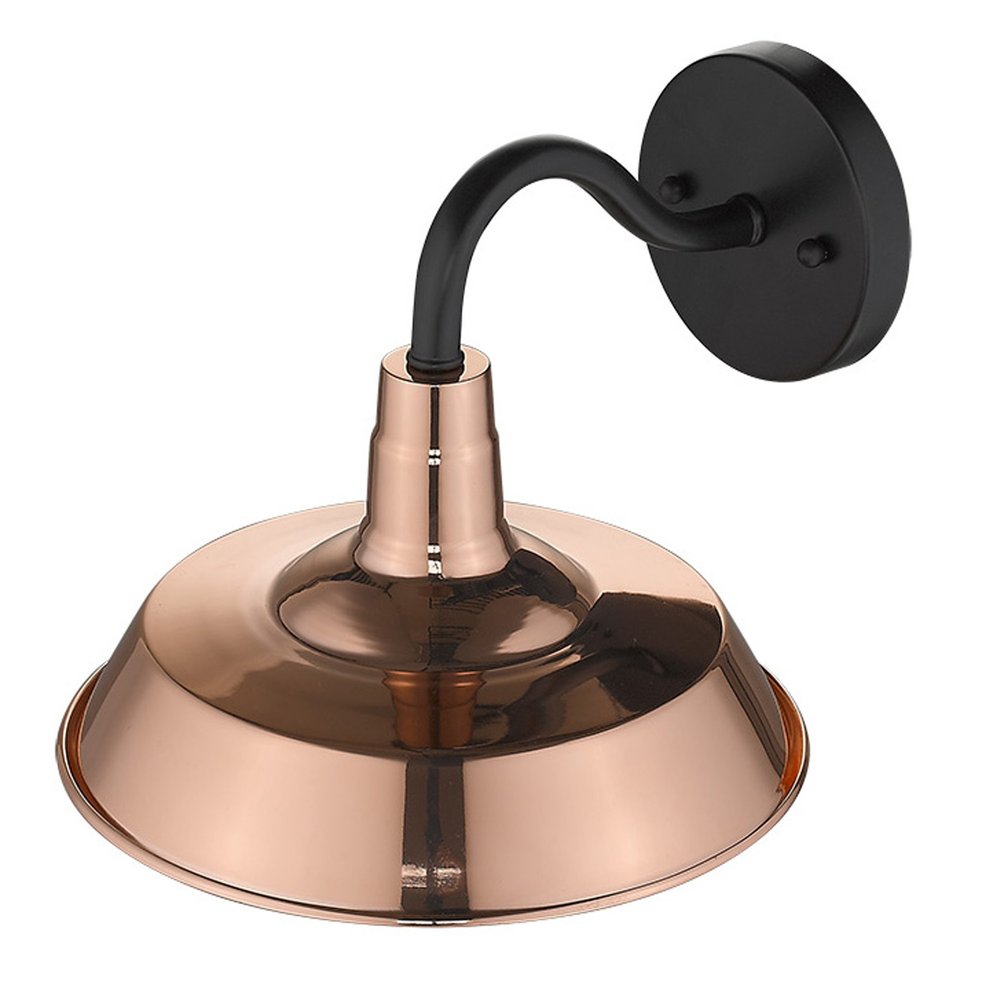 Shiny Copper Shallow Plate Shape Wall Light HomeRoots
