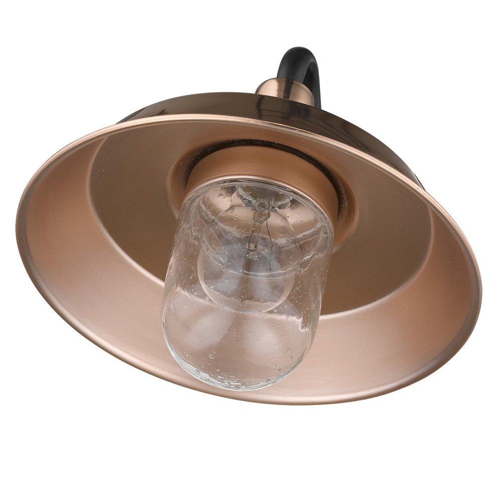 Shiny Copper Shallow Plate Shape Wall Light HomeRoots