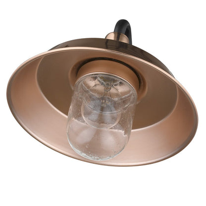 Shiny Copper Shallow Plate Shape Wall Light HomeRoots