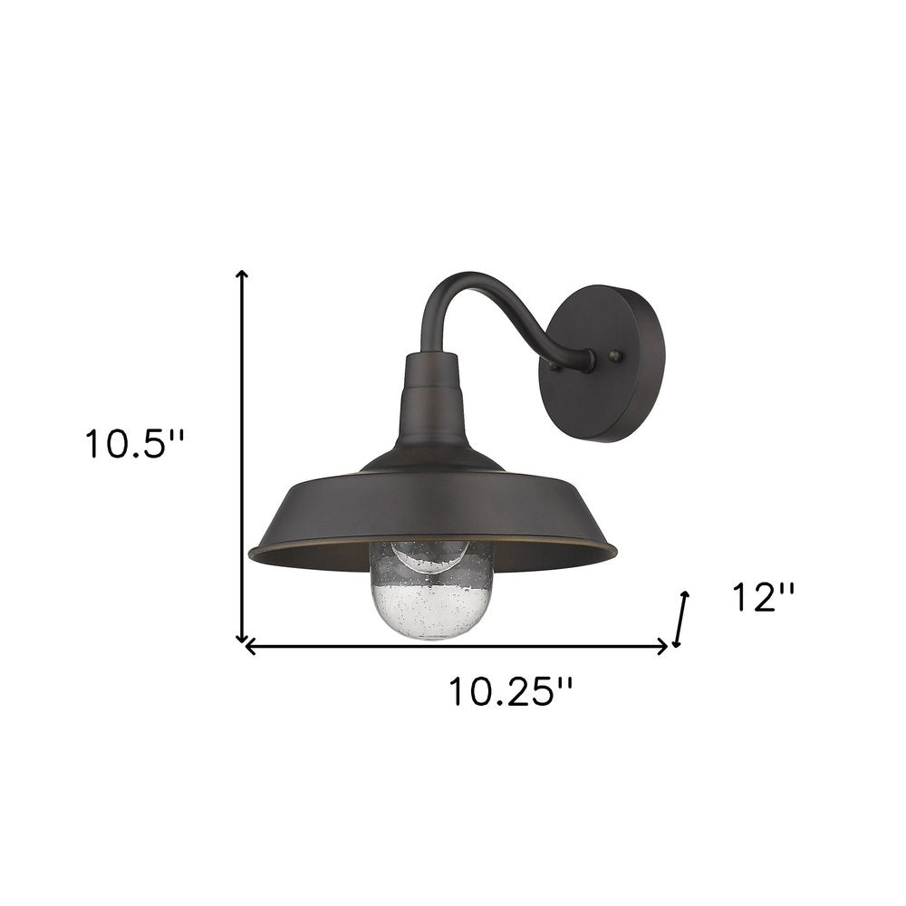 Antique Bronze Shallow Plate Shape Wall Light HomeRoots
