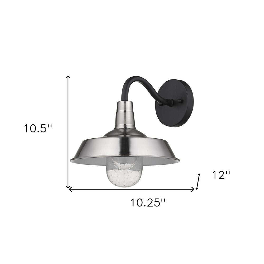 Silver Shallow Plate Shape Wall Light HomeRoots