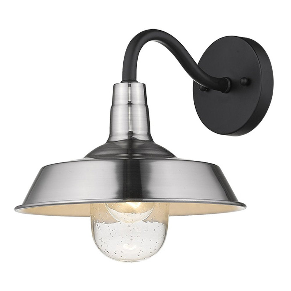 Silver Shallow Plate Shape Wall Light HomeRoots