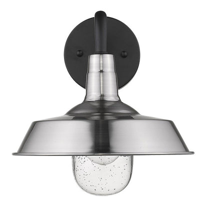 Silver Shallow Plate Shape Wall Light HomeRoots