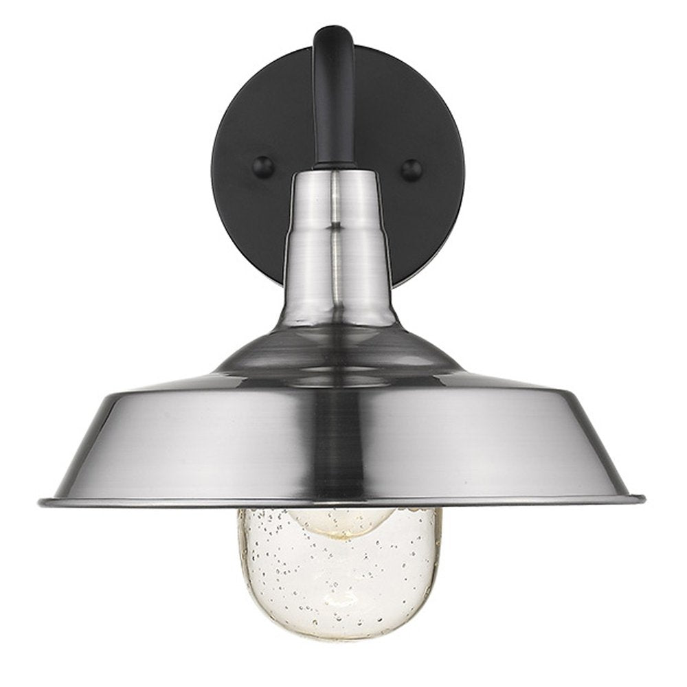 Silver Shallow Plate Shape Wall Light HomeRoots