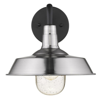 Silver Shallow Plate Shape Wall Light HomeRoots