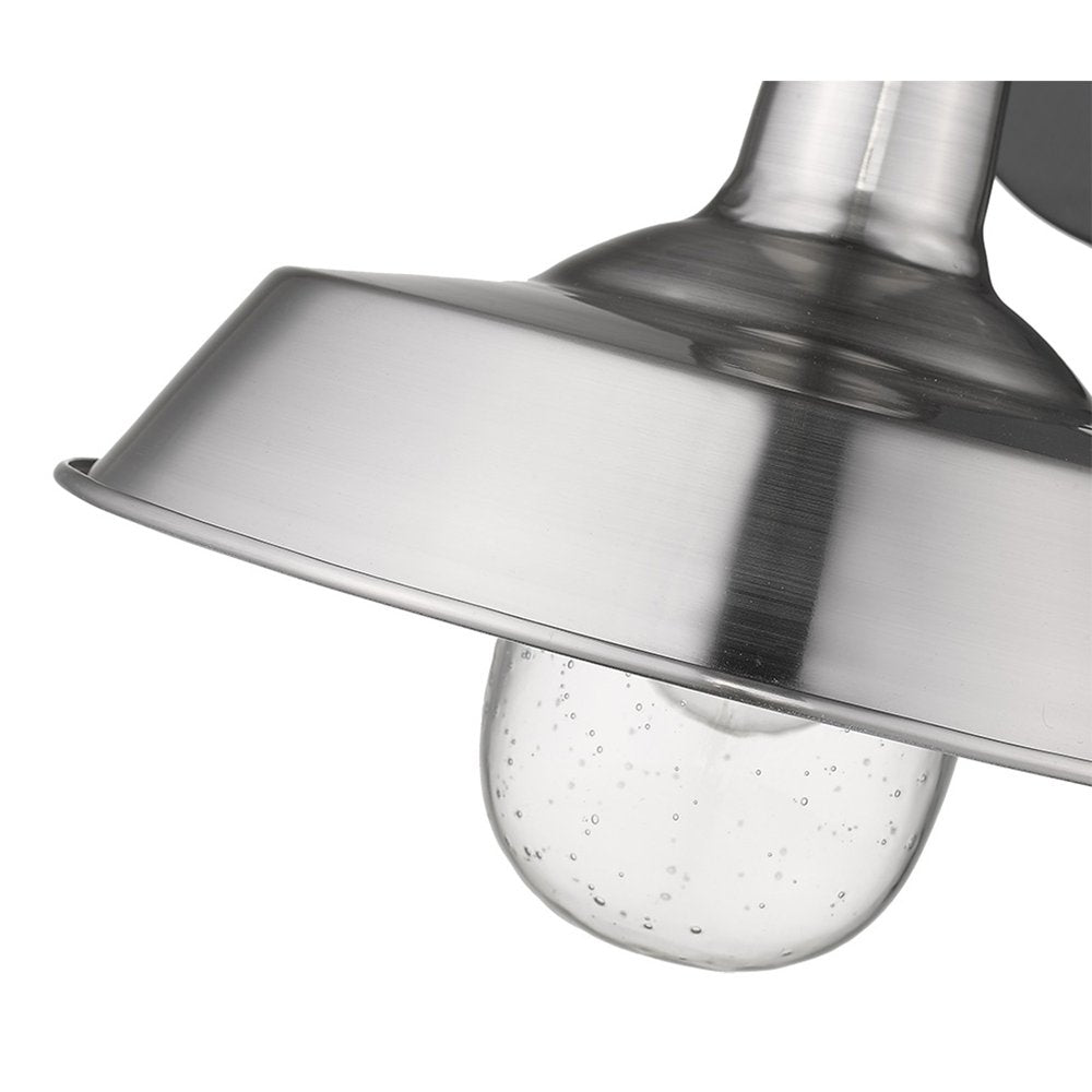 Silver Shallow Plate Shape Wall Light HomeRoots