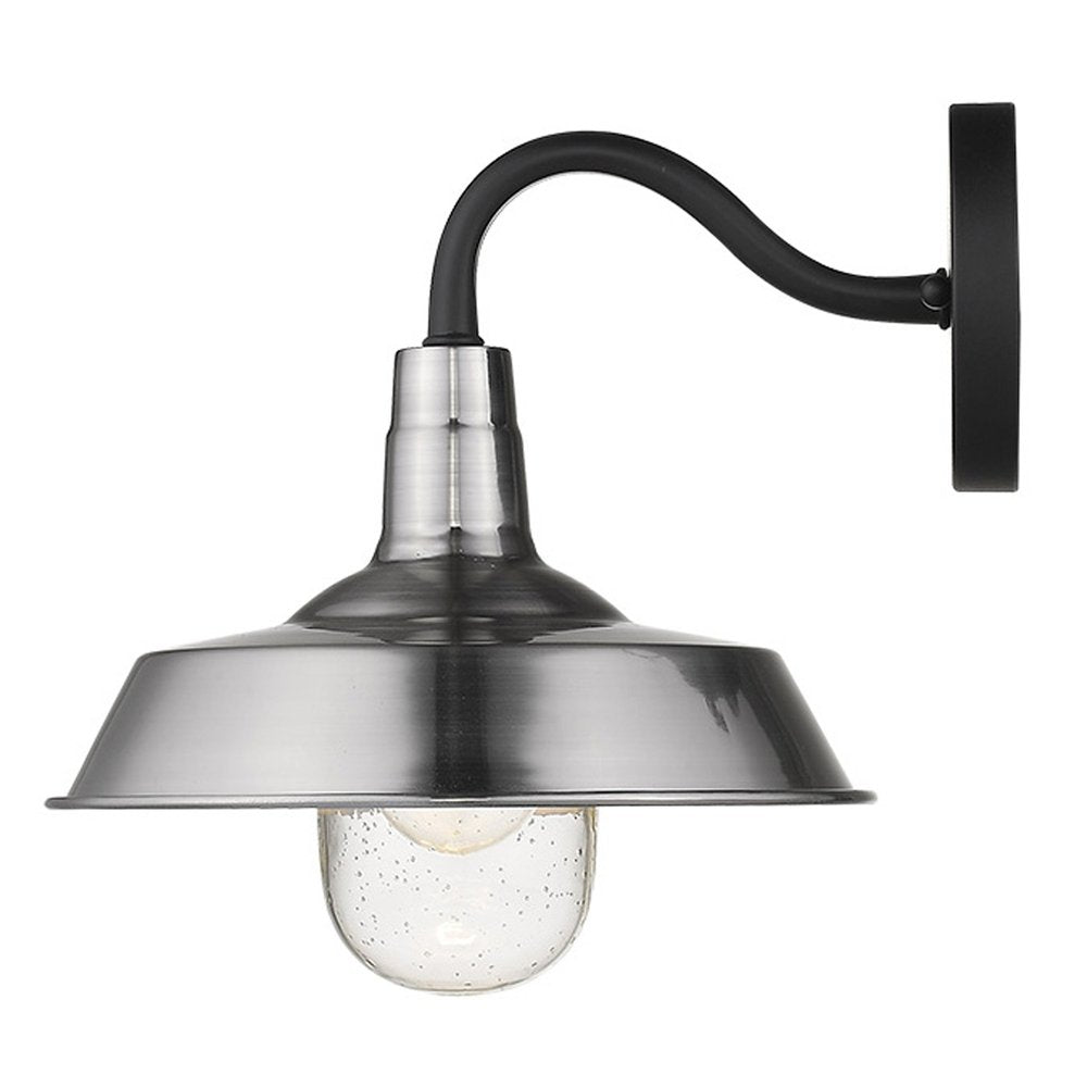 Silver Shallow Plate Shape Wall Light HomeRoots