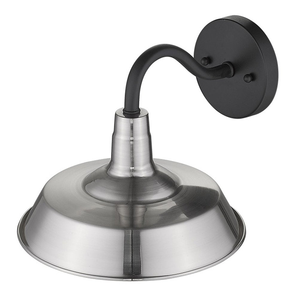 Silver Shallow Plate Shape Wall Light HomeRoots