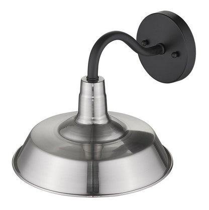 Silver Shallow Plate Shape Wall Light HomeRoots