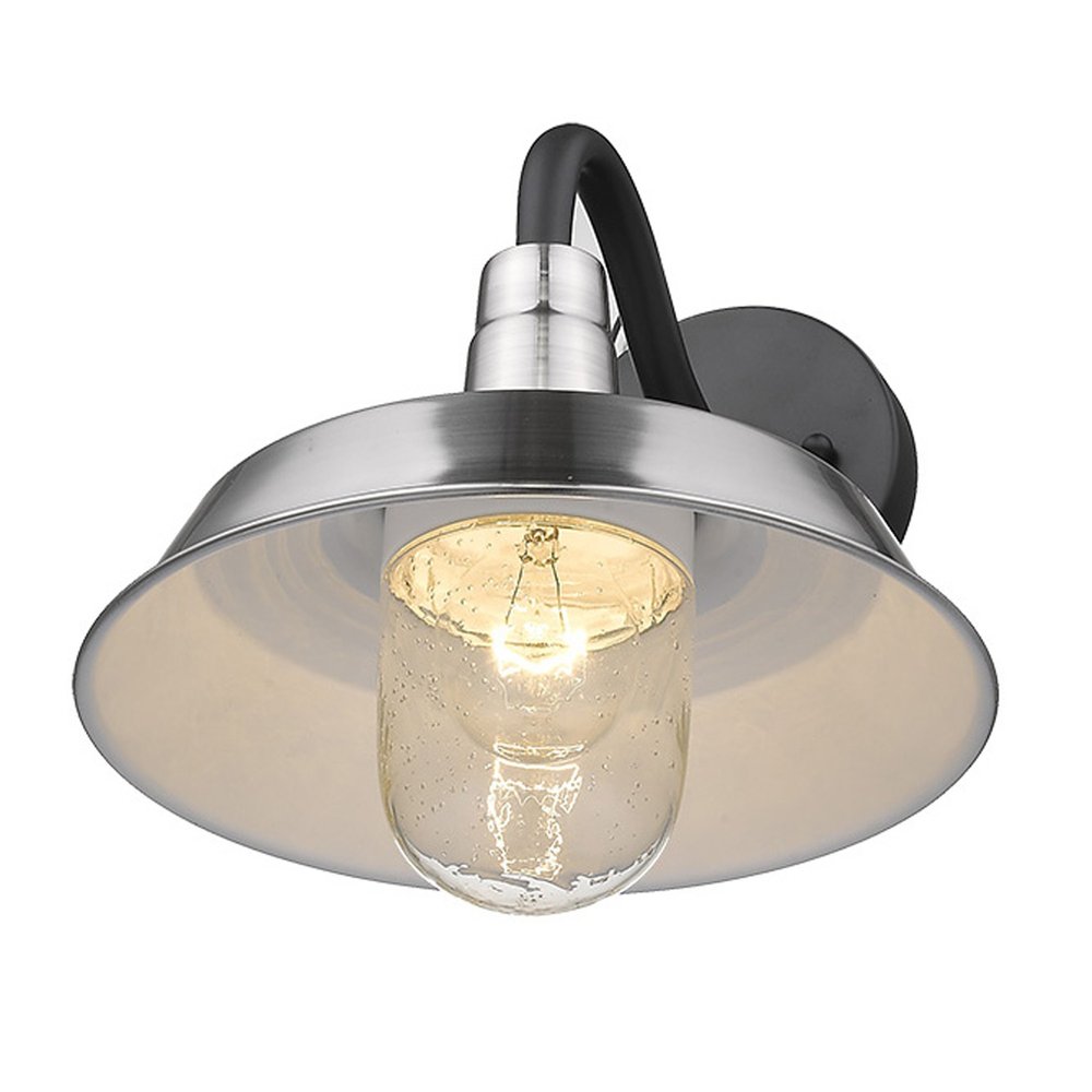 Silver Shallow Plate Shape Wall Light HomeRoots