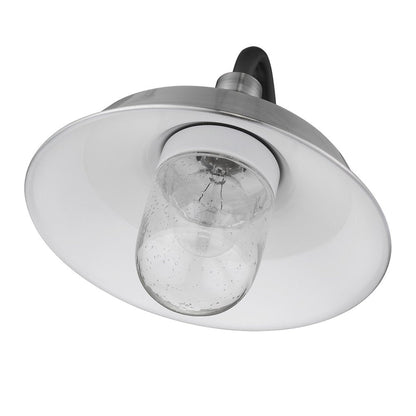 Silver Shallow Plate Shape Wall Light HomeRoots