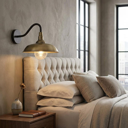 Antiqued Brass Seeded Dimmable Outdoor Hanging Light With Brass Shades