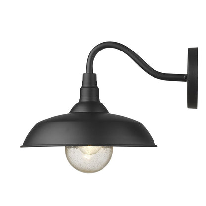 Burry 1-Light Matte Black Wall Light HomeRoots