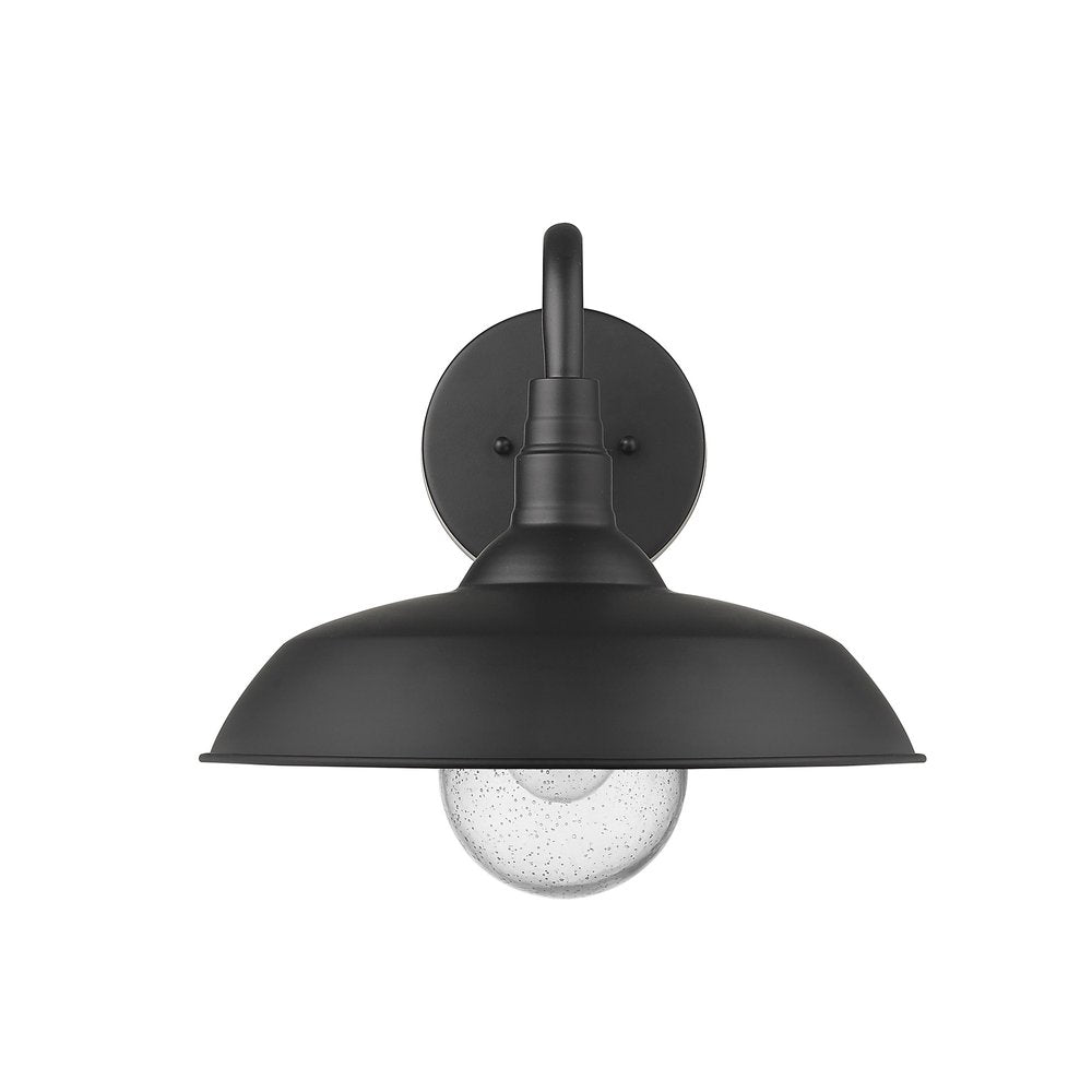 Burry 1-Light Matte Black Wall Light HomeRoots