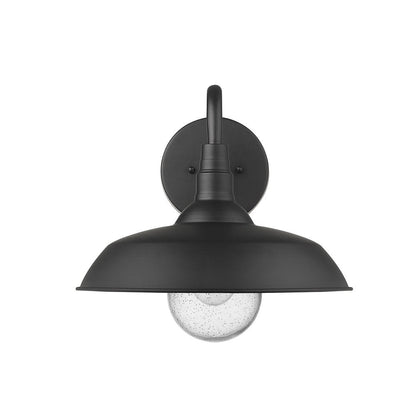Burry 1-Light Matte Black Wall Light HomeRoots