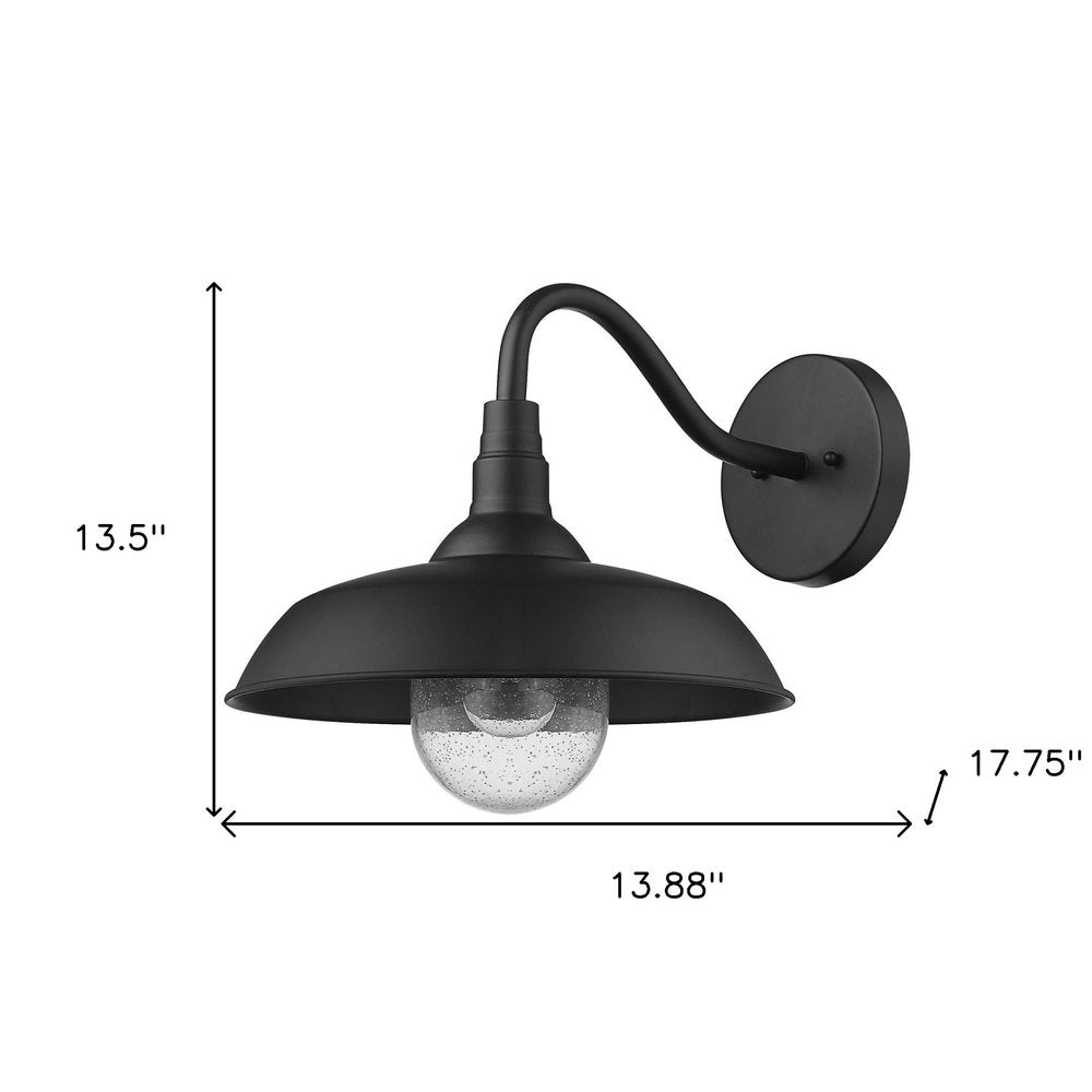 Burry 1-Light Matte Black Wall Light HomeRoots