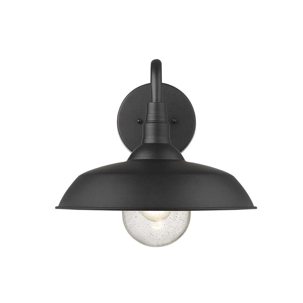 Burry 1-Light Matte Black Wall Light HomeRoots