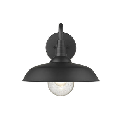Burry 1-Light Matte Black Wall Light HomeRoots