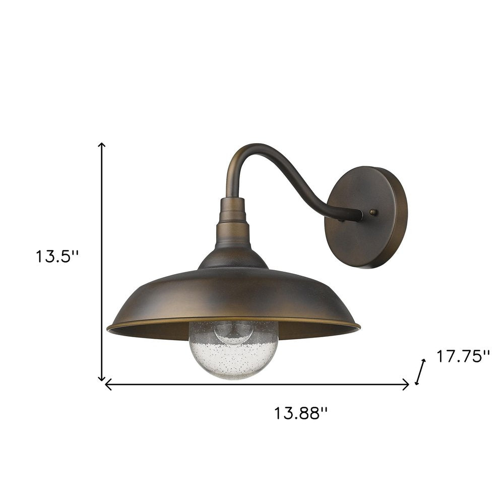 Bronze Seeded Dimmable Outdoor Hanging Light With Bronze Shades HomeRoots